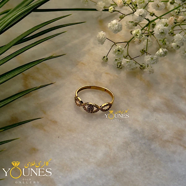 انگشتر نگینی طلا